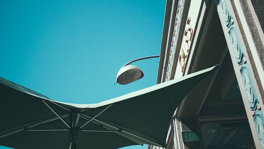 united states, berkeley, piq berkeley, lamp, sky, cafe, street HD wallpaper