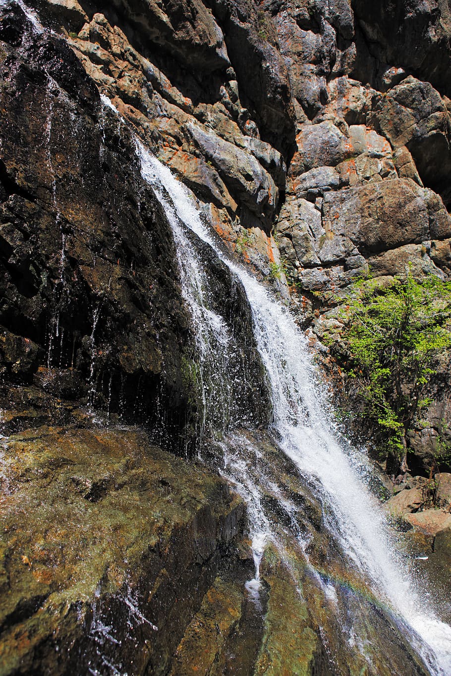 waterfall, stone, rocks, nature, stream, beauty in nature, rock - object HD wallpaper