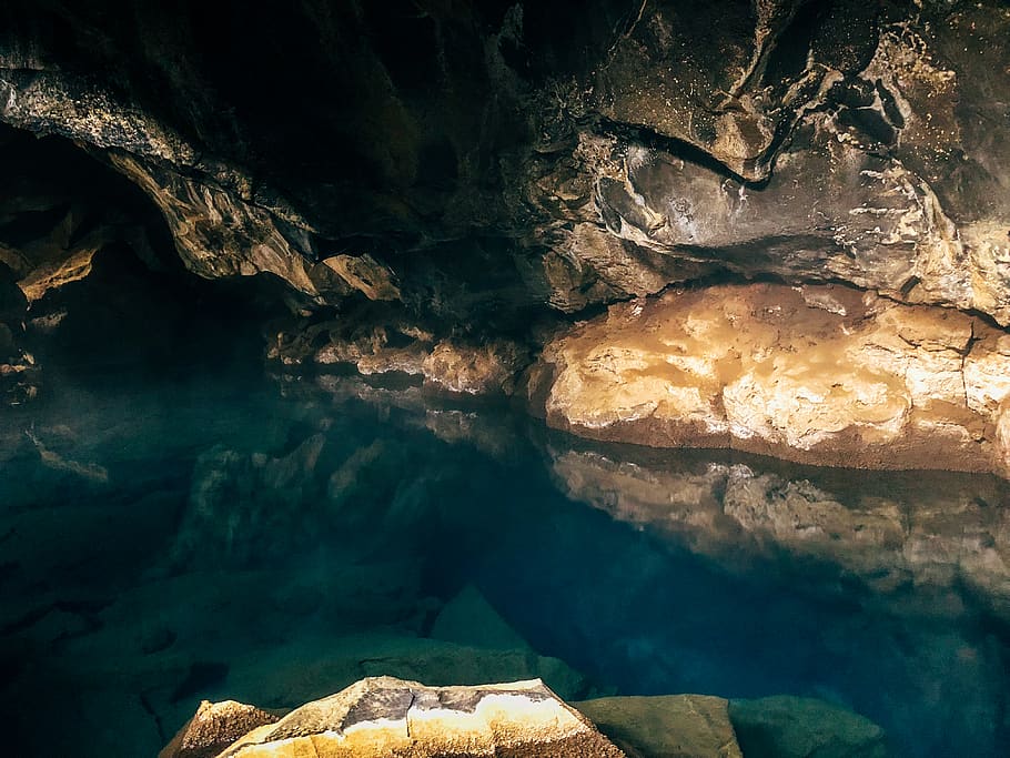 rock, water, cave, rock - object, solid, beauty in nature, rock formation HD wallpaper