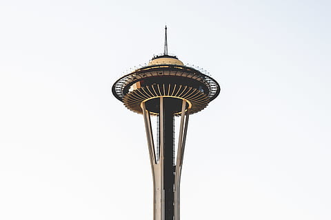lamp, seattle, space needle, building, architecture, tower HD wallpaper