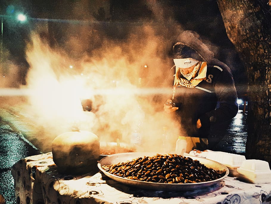 iran, man, cold, sell, smoke, mist, food and drink, smoke - physical structure HD wallpaper