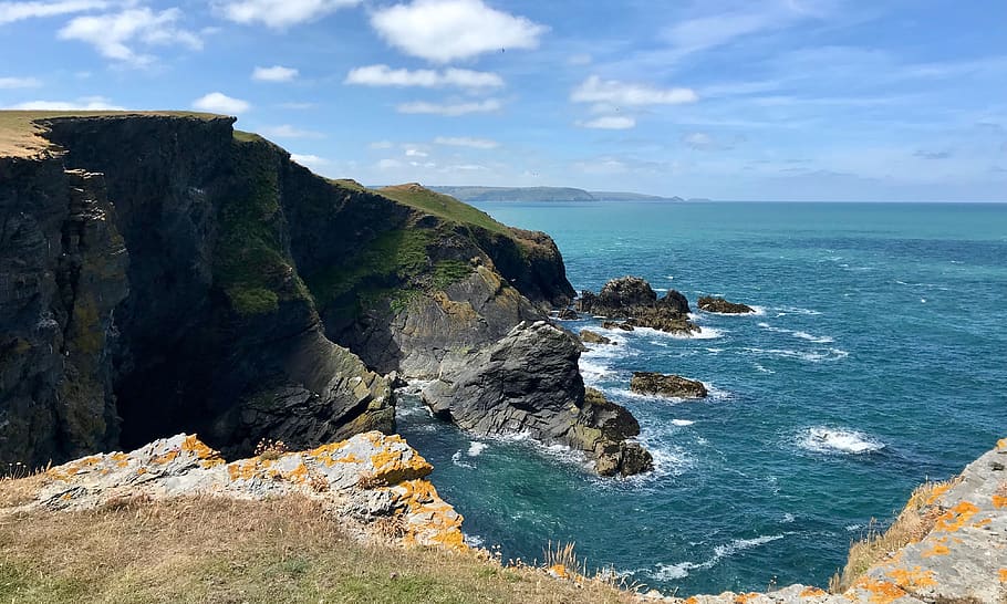 British coast. Кельтское море. Исчезнувшие острова Великобритания. Остров Гоф. Остров Гоф в Южной Атлантике.