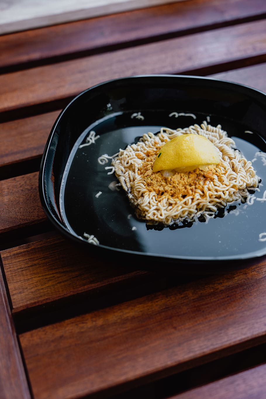 noodles with lime, food and drink, freshness, table, indoors HD wallpaper