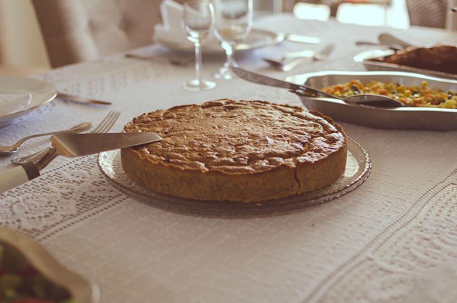 Photo of Pie on Plate, bread, cake, chocolate, dairy product HD wallpaper