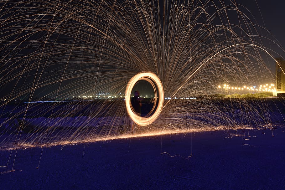 light, painting, night, texture, pattern, design, dark, motion HD wallpaper