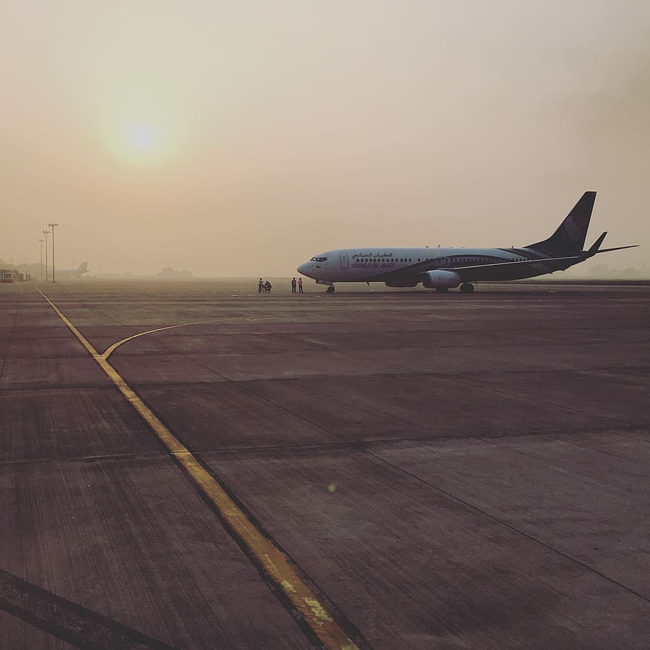 airstrip, sky, air vehicle, airport, transportation, mode of transportation HD wallpaper