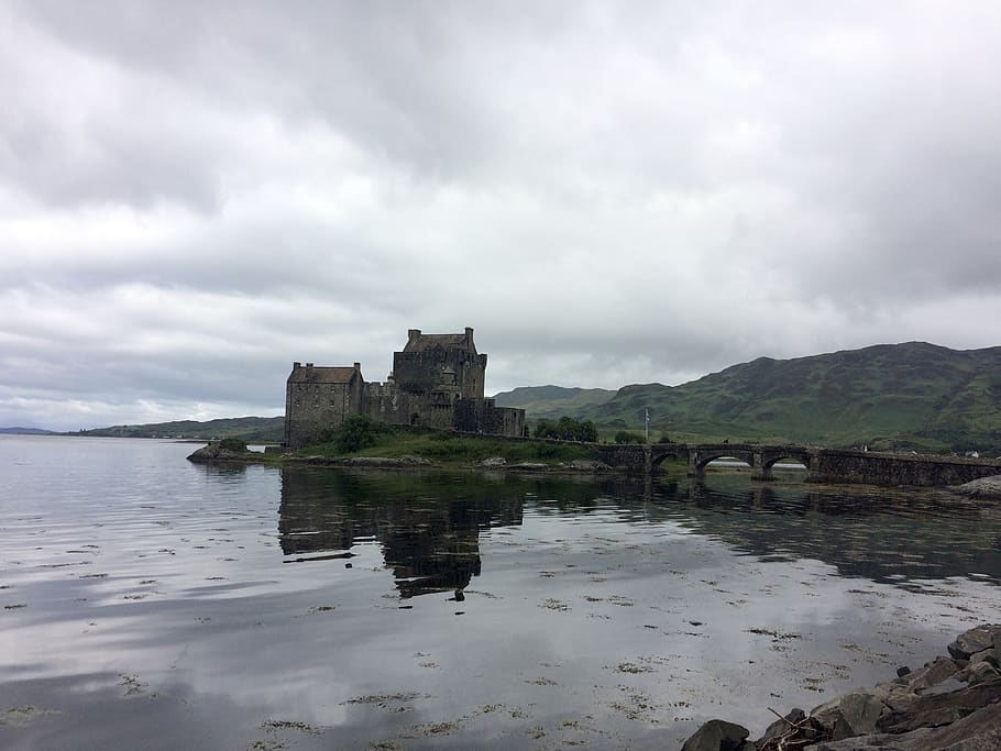 HD wallpaper: united kingdom, eilean donnan, castle, ocean, bridge ...