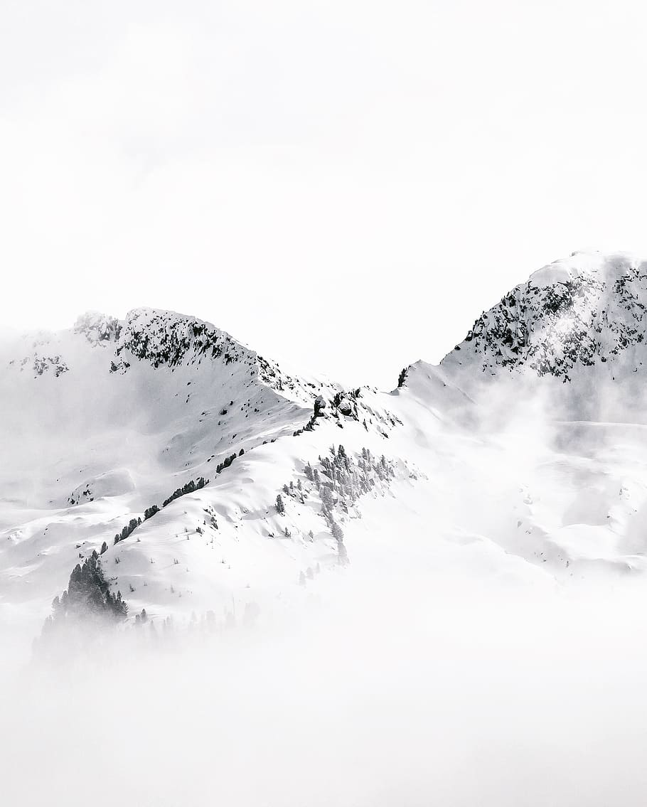 snow covered mountain, winter, cold temperature, beauty in nature HD wallpaper