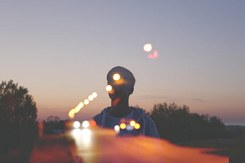 light, flare, lighting, person, human, clothing, apparel, nature HD wallpaper