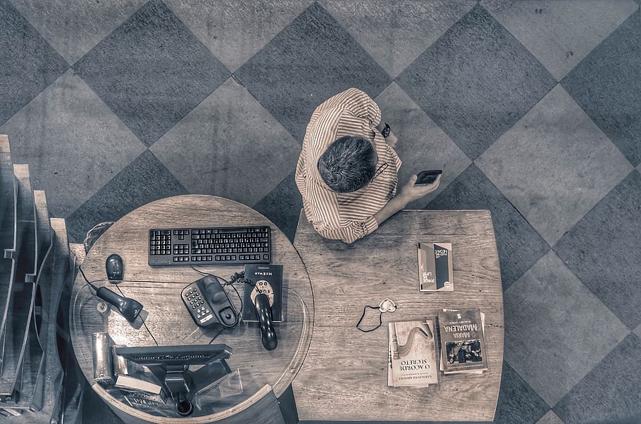 work, desk, office, mouse, pad, table, desktop, computer, business HD wallpaper