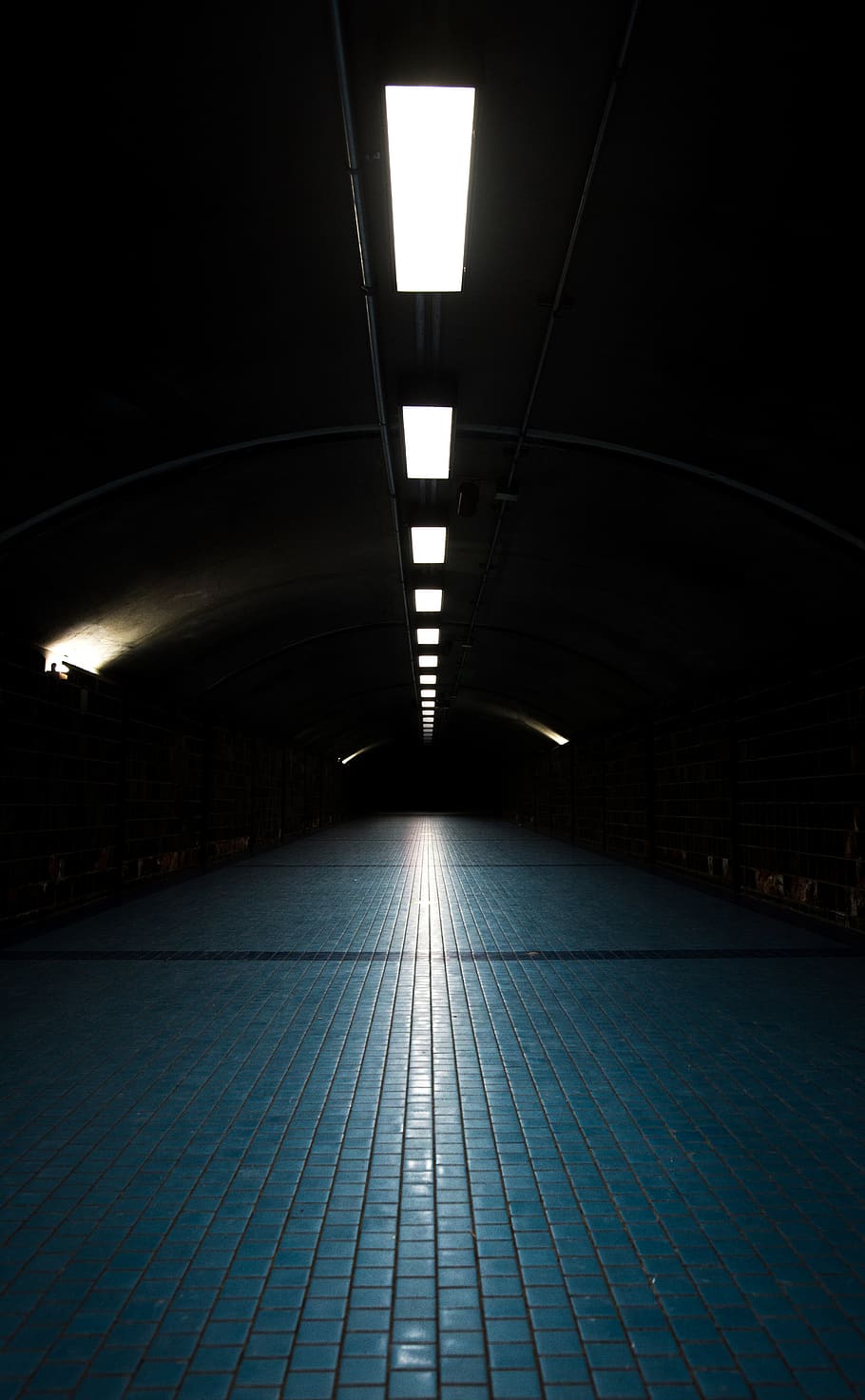 blue brick floor, illuminated, lighting equipment, night, architecture HD wallpaper