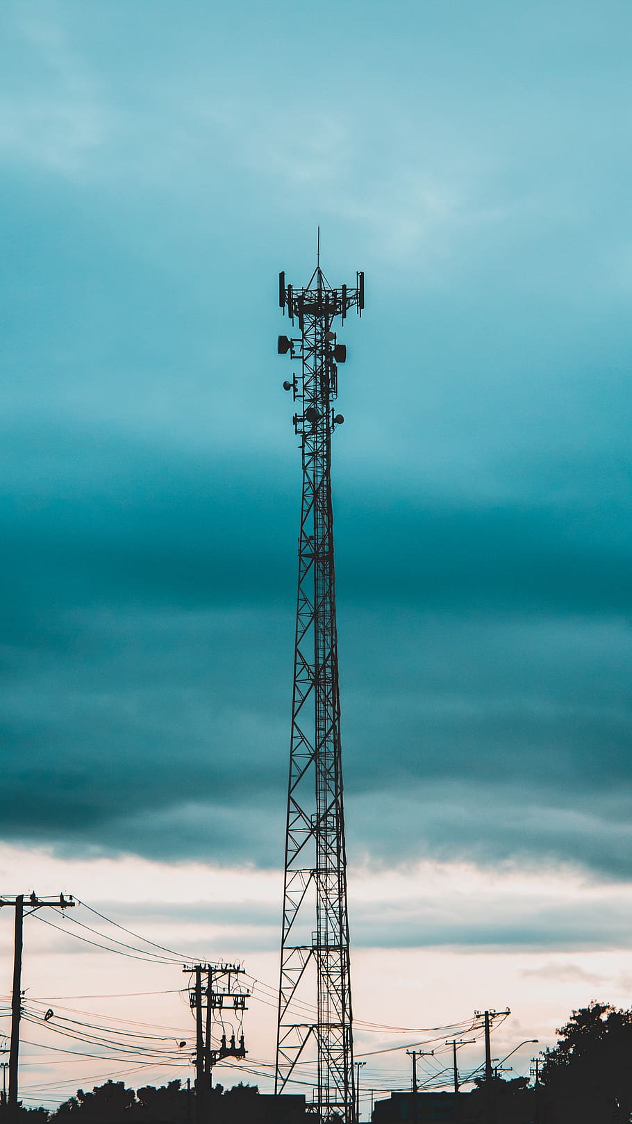 gray tower under blue sky, construction crane, brazil, americana, HD wallpaper