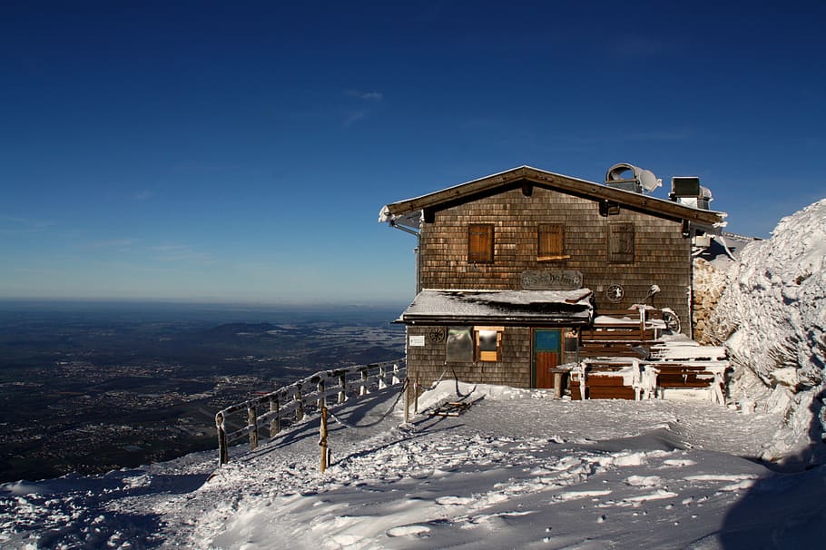 winter, summit, cold, great, sky, panorama, landscape, high HD wallpaper
