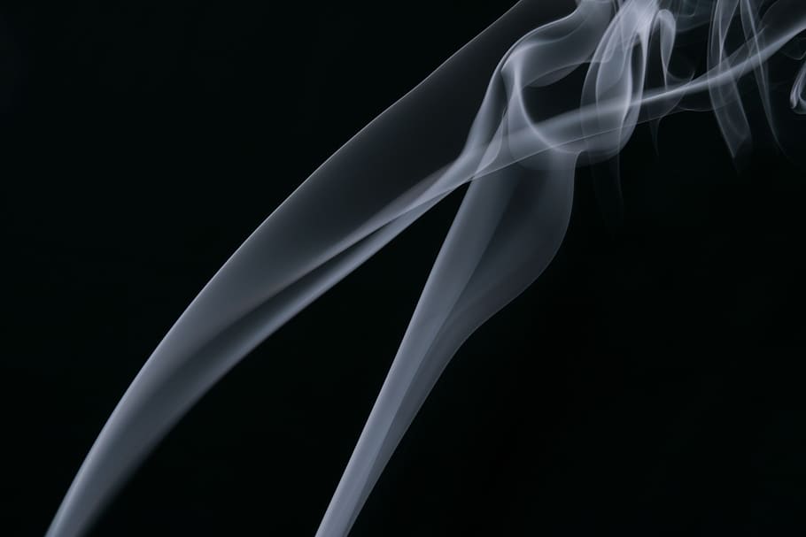 smoke, black, black background, studio shot, smoke - physical structure HD wallpaper