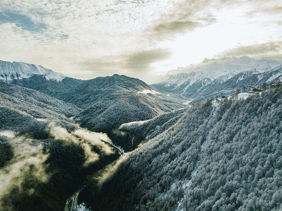 Scenic View Of Mountains, 4k wallpaper, alpine, alps, background HD wallpaper