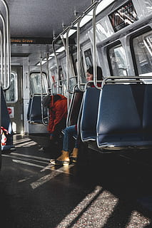 two passenger inside train, transportation, vehicle, bus, terminal HD wallpaper
