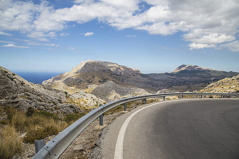 sa calobra, curve, mountain, mountain range, view, mallorca HD wallpaper