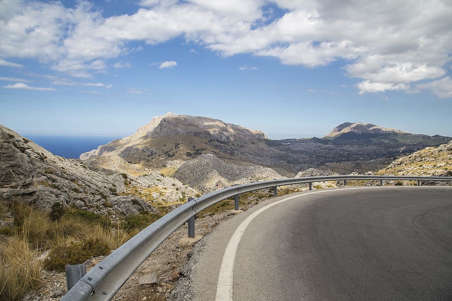sa calobra, curve, mountain, mountain range, view, mallorca HD wallpaper