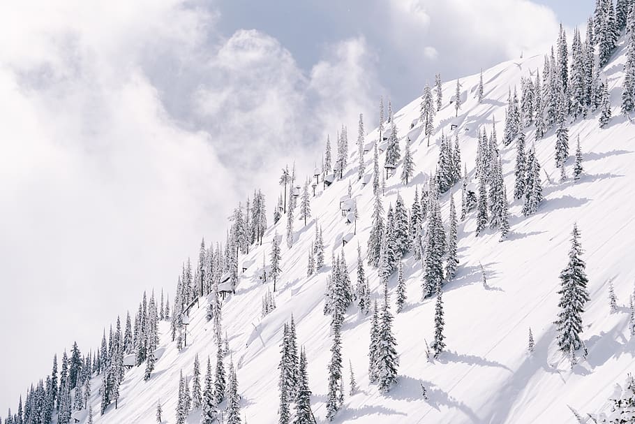snow covered mountain during daytime, winter, cold temperature HD wallpaper