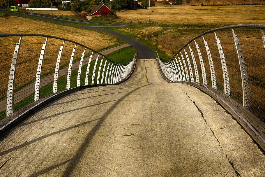 bridge, architecture, landscape, the way forward, shadow, no people HD wallpaper