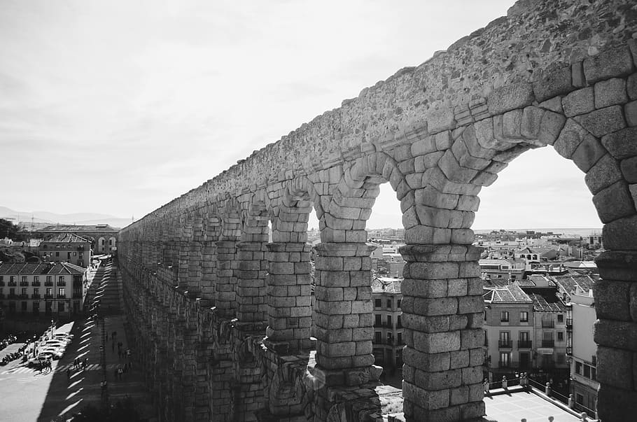 spain, segovia, historic, history, acueducto, architecture, HD wallpaper