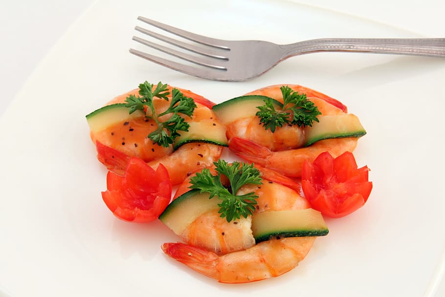 prawns, dish, plate, food, restaurant, spice, spicy, food and drink HD wallpaper
