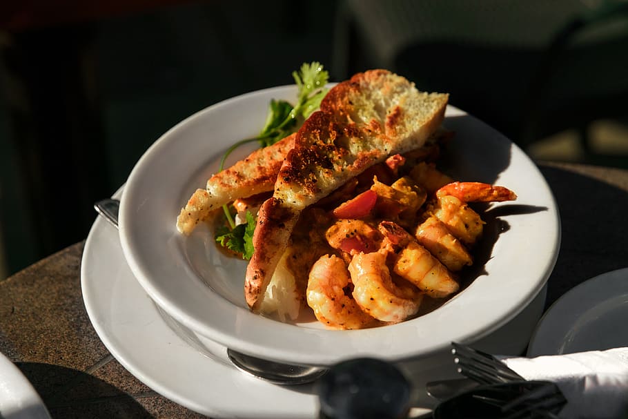 Shrimp Lunch Dish Photo, Food, Restaurant, food and drink, meat HD wallpaper