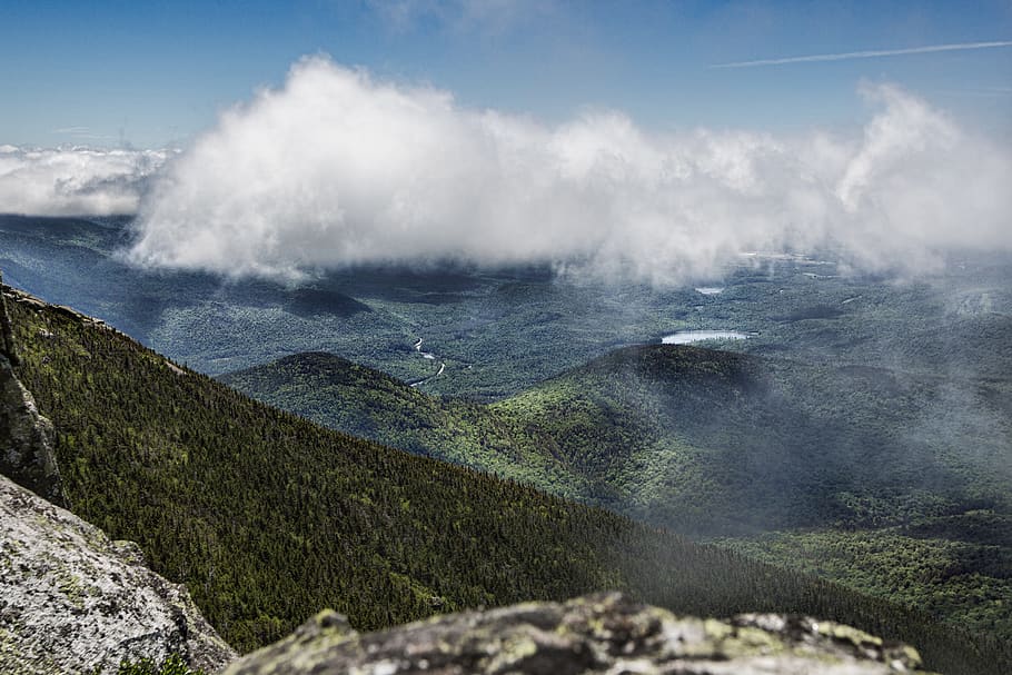 Clouds Covering Mountains, forest, hilly, landscape, trees, beauty in nature HD wallpaper
