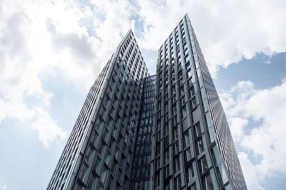 The Dancing Towers in Hamburg, angle, architecture, building HD wallpaper