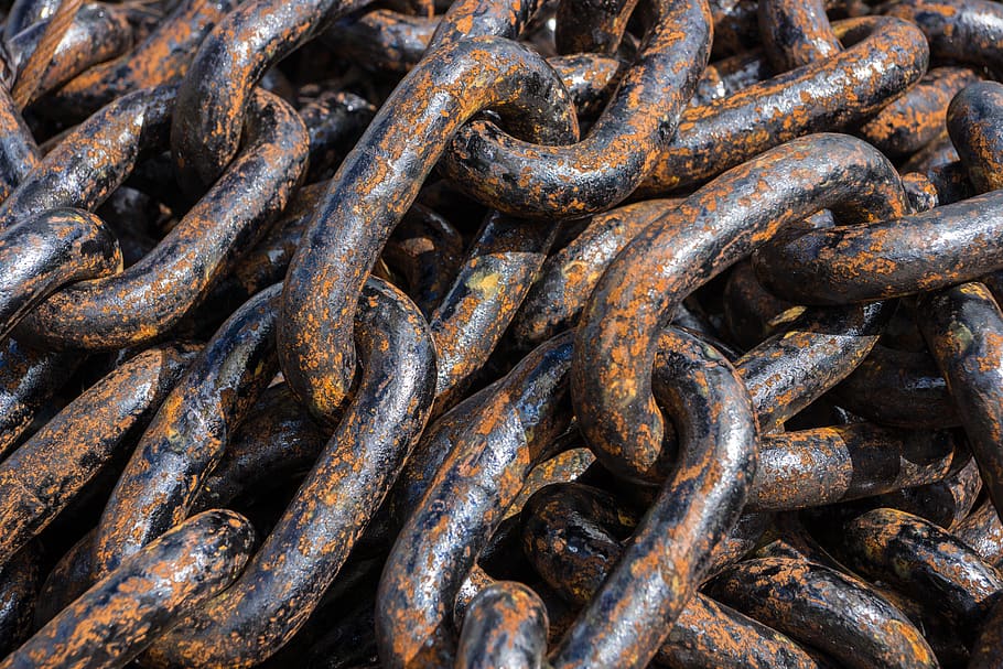 chain, iron, rust, metal, harbour, boat, rusty, connection HD wallpaper