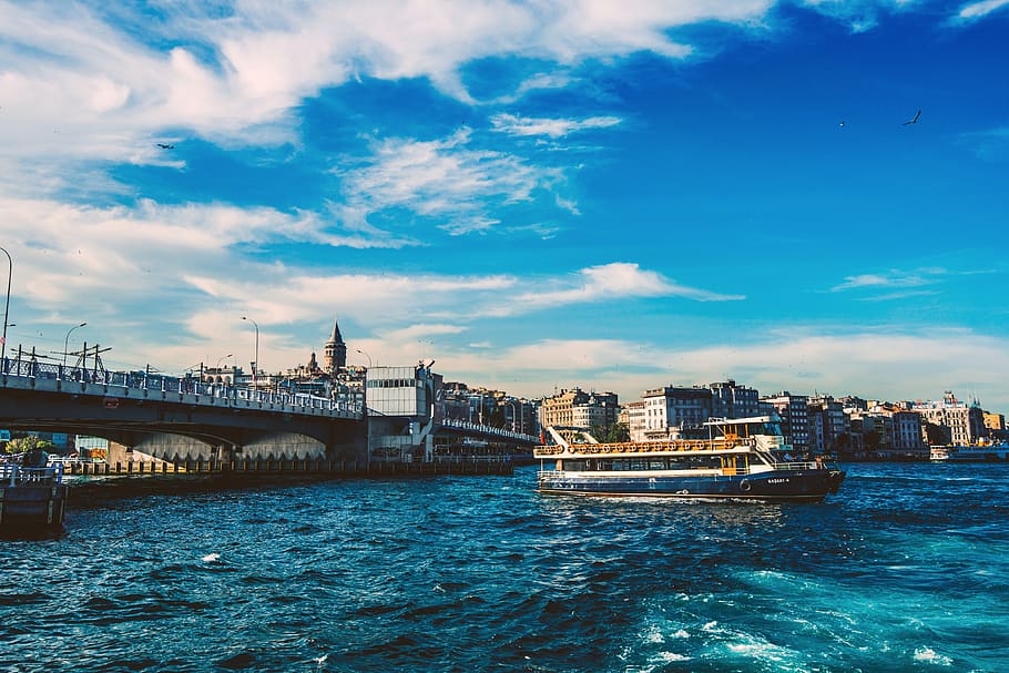 istanbul, bosphorus, galata, sea, ferry, tourism, historically