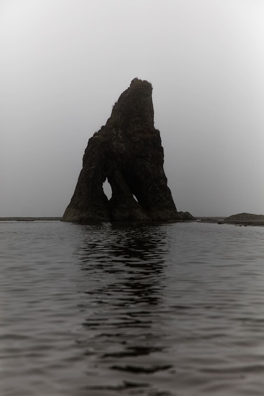 rock formation on body water, ruby beach, sea, united states