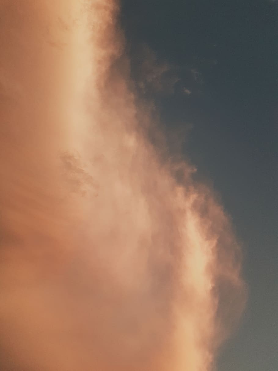 White and Brown Floral Textile, clouds, cloudy, colors, environment HD wallpaper