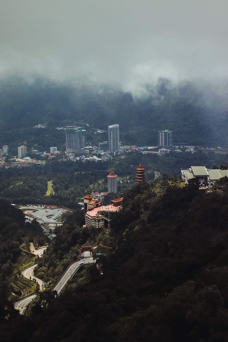 high-rise building, outdoors, landscape, nature, scenery, aerial view HD wallpaper