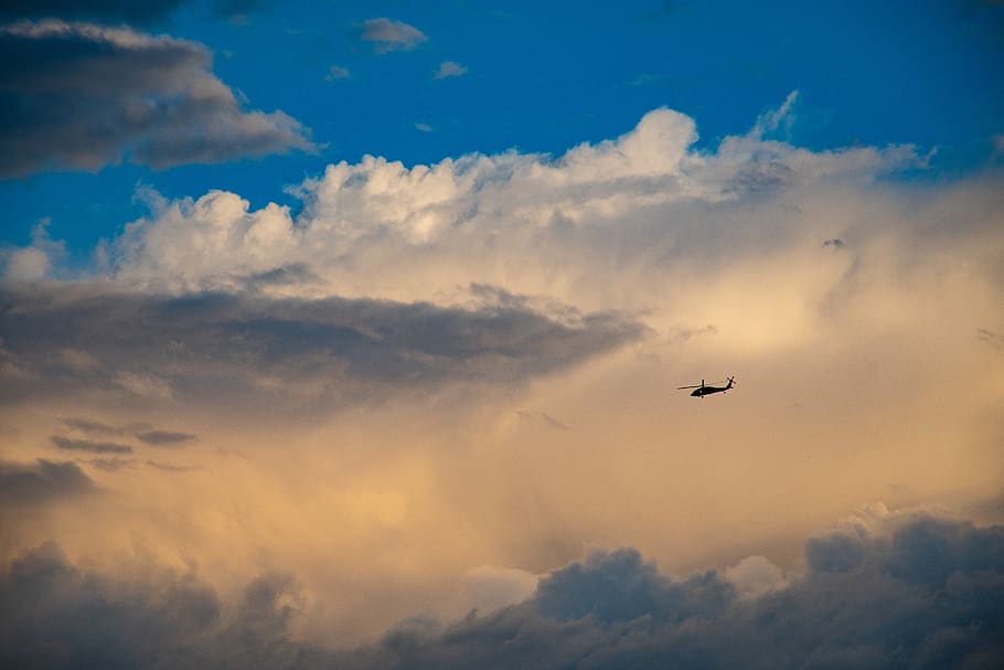 White Clouds, aircraft, aviation, dawn, daylight, evening, flight HD wallpaper