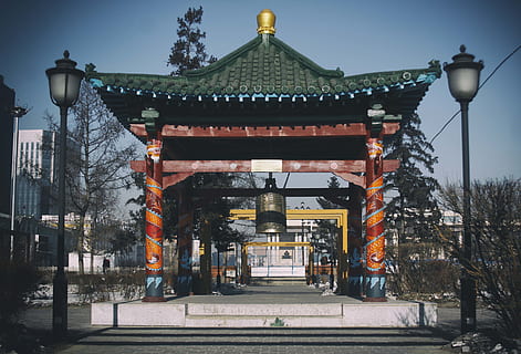 mongolia, ulaanbaatar, temple, city, street, central, light HD wallpaper