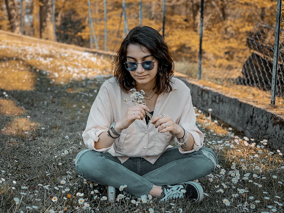sunglasses, person, human, accessory, accessories, gravel, road HD wallpaper