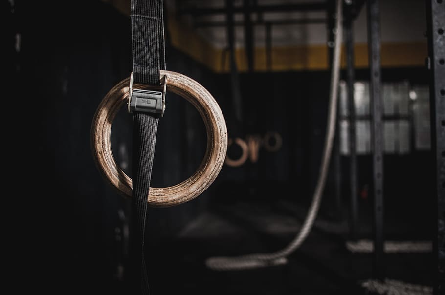 Brass-colored Ring With Black Strap, close-up, dark, equipment HD wallpaper