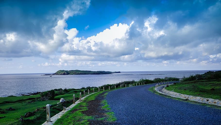 road, sky, beach, water, cloud - sky, sea, scenics - nature HD wallpaper