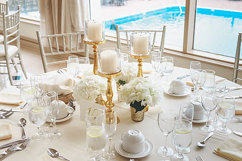 elegant table setting
, banquet, beautiful, bouquets, bridal bouquet HD wallpaper