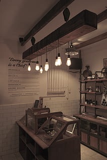 wood, cafe, shelf, studio, lamp, furniture, coffe, soft, resto HD wallpaper
