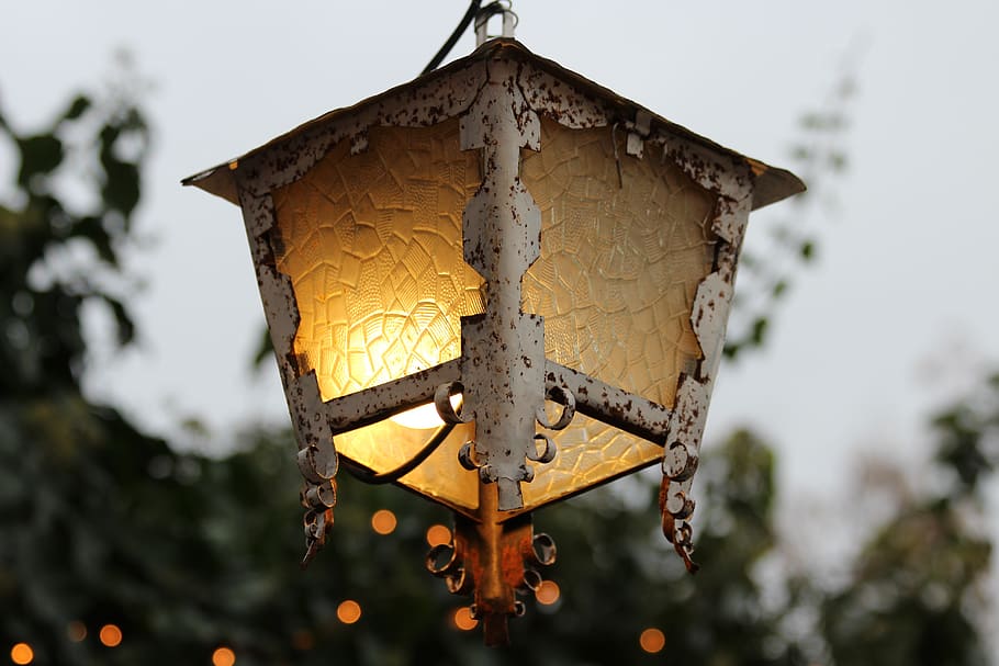 ancient lantern, decorative, light, holiday, christmas, advent HD wallpaper
