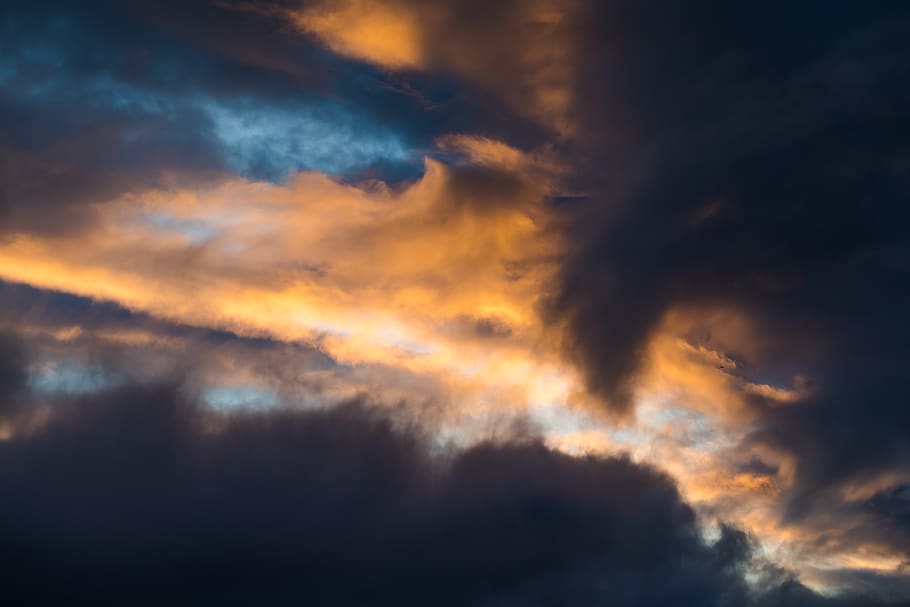 clouds during day, nature, weather, outdoors, sky, cumulus, sunlight HD wallpaper