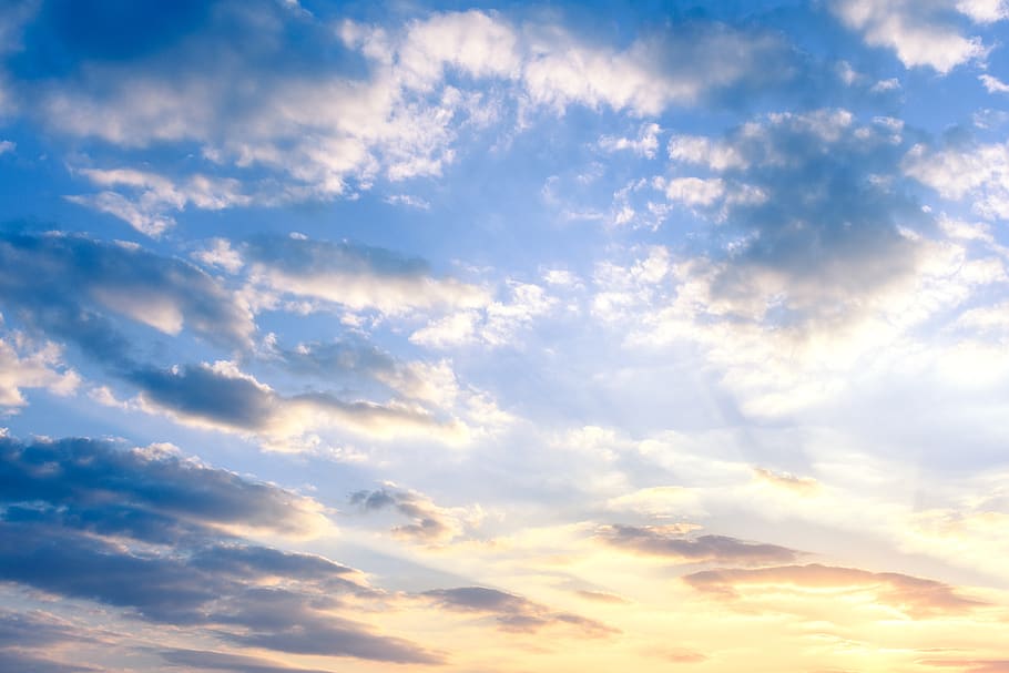 sky, clouds, sunset, cloud - sky, beauty in nature, tranquility HD wallpaper