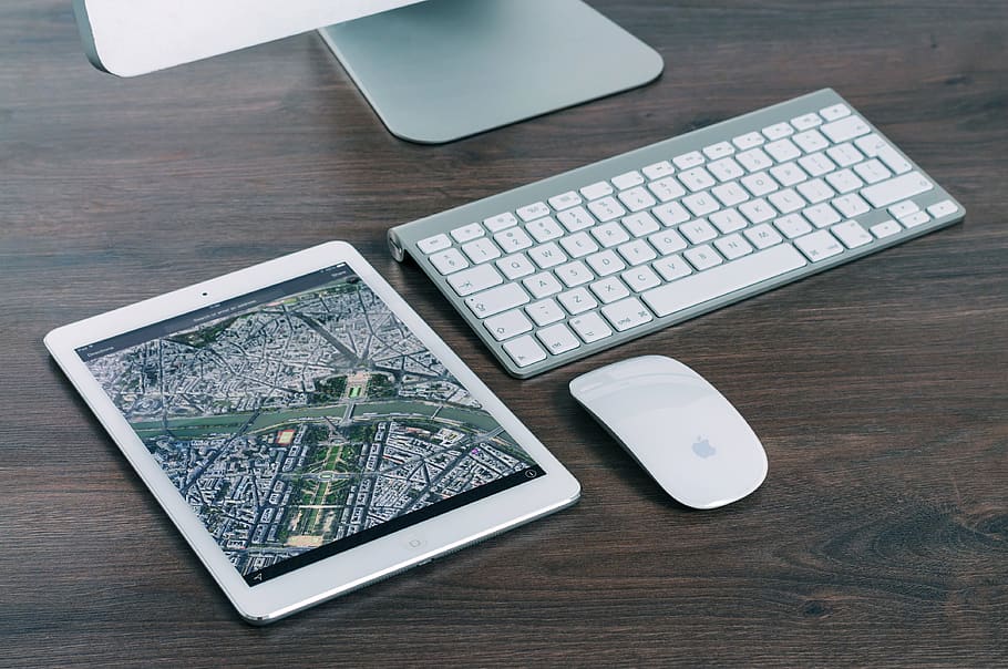 ipad, tablet, keyboard, mouse, computer, desktop, technology HD wallpaper