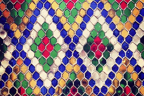 Multicolored Mosaic Photo, abstract, art, artistic, background HD wallpaper