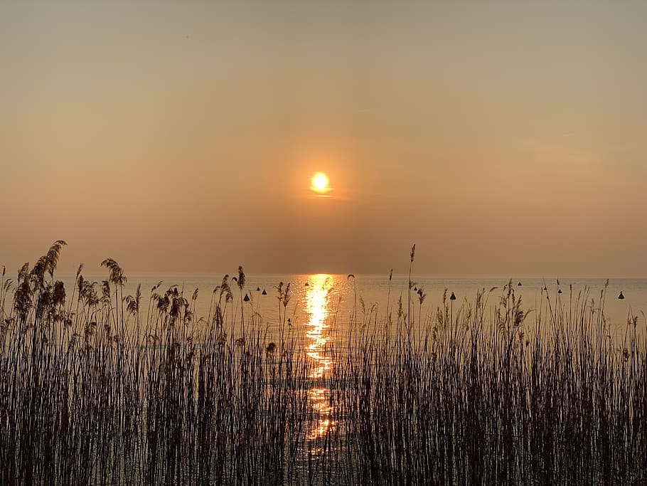sunset, lake, garda, nature, bella, twilight, calm, landscape HD wallpaper