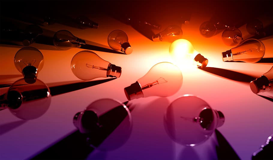 The Brightest - A Bright Light Bulb Among Others, idea, ideas, HD wallpaper