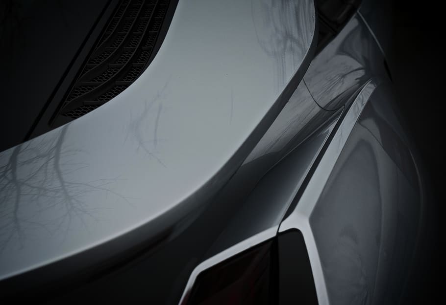 Viewing trees in a car's reflection., car backgrounds, car wallpapers HD wallpaper