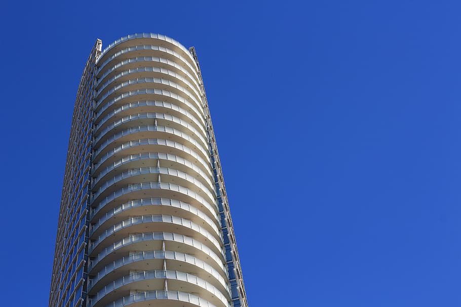architecture, building, sky, bright, urban, blue, building exterior HD wallpaper